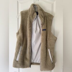 Women’s Sz Large Patagonia Cream Fleece Vest